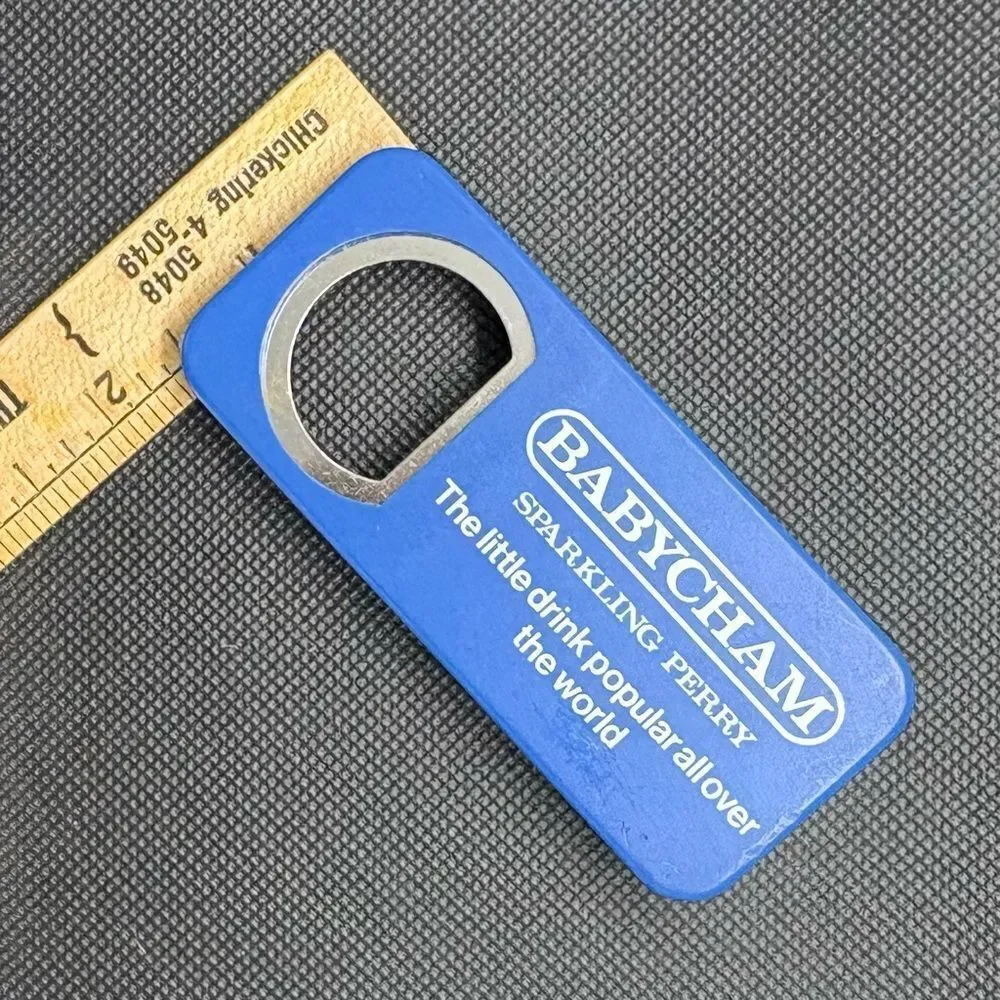Vintage 70s Blue BABYCHAM Bottle Opener